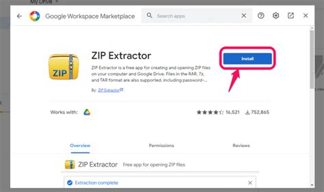 google zip extractor.